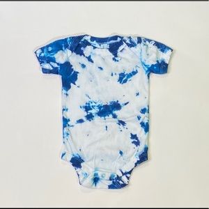 Tie-dye Baby Onesie Blue Swirl